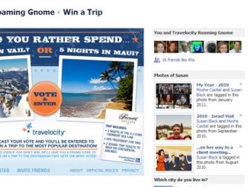 Will Travelocity be the social media winner in its beach or ski Facebook contest?