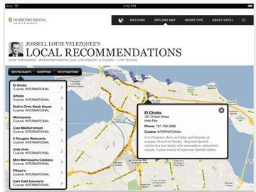 InterContinental arms concierges with iPad 2 for face-to-face chats