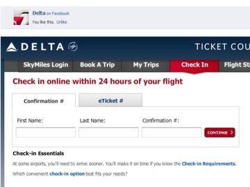 Delta adds Facebook check-in to online, app, mobile, kiosk, curbside options