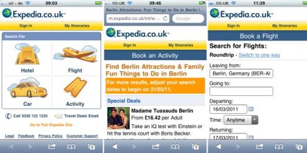 Expedia unveils mobile sites for Europe, hints at new focus in 2011