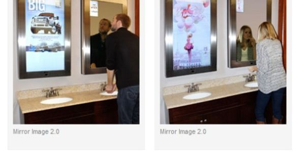 Digital advertising in airport restrooms makes an impression