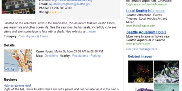 Bing launches attractions pages with TripAdvisor, Frommers, WCities