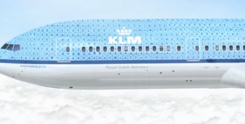 ◾️レア◾️エールフランス‐KLM 空港掲示板のプレート KLM wants faces of Facebook fans on the side of an aircraft