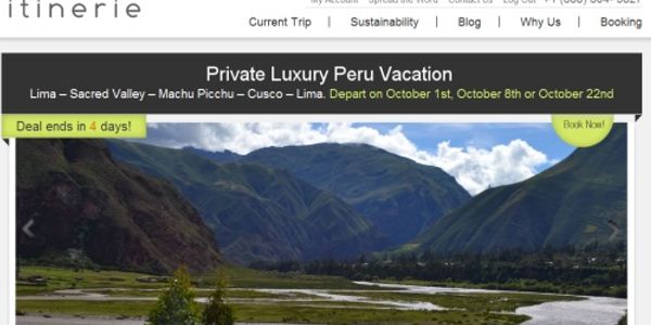 Itinerie launches luxury flash sales package to Peru
