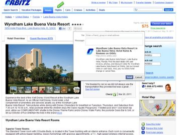 Orbitz and Gogobot like the Facebook send button
