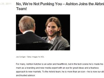 Airbnb snags Hollywood celeb Ashton Kutcher as investor and advisor