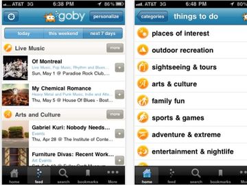 Goby iPhone app becomes your social planner with recommendation feed