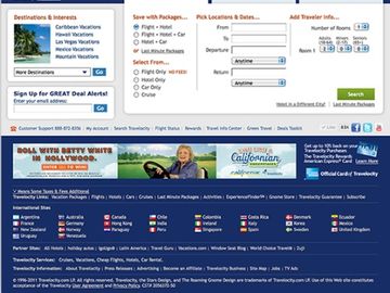 Travelocity redesign -- should your booking engine be a homepage hero too?
