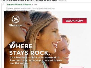 Sheraton, Live Nation and automobile club team for hotel promotion