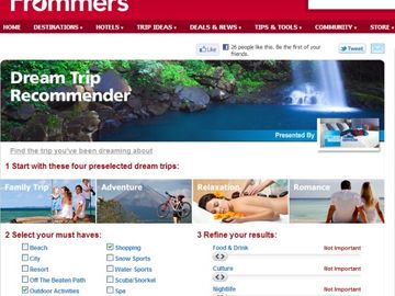 Frommers adds vacation inspiration and sponsorships seemingly available