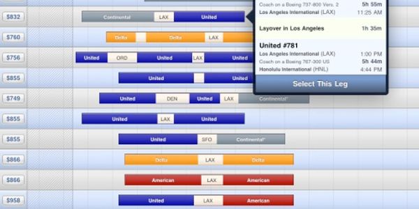 Hipmunk living large with new iPad flight search app