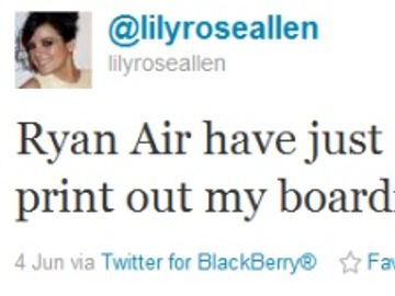 Lily Allen slams Ryanair to 3 million Twitter followers, nothing happens