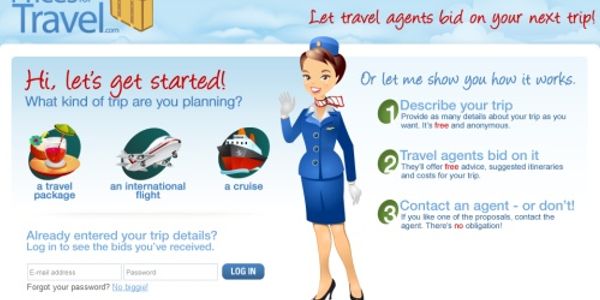 PricesForTravel wants travel agents to bid for trips via for the web