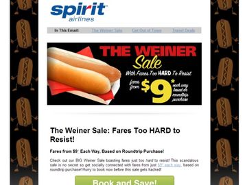 Spirit Airlines cashes in on Anthony Weiner scandal