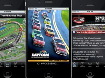 Nascar fans testing mobile app at Daytona Coke Zero 400 weekend