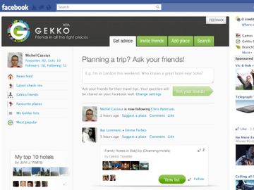 Gekko throws travel planning and review service into Facebook