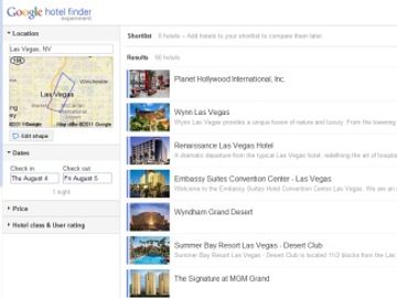 Google starts bringing in tech partners for Hotel Finder