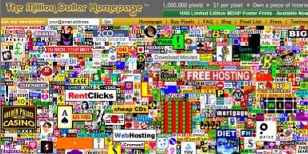 Six years later, travel spin put on the infamous Million Dollar Homepage