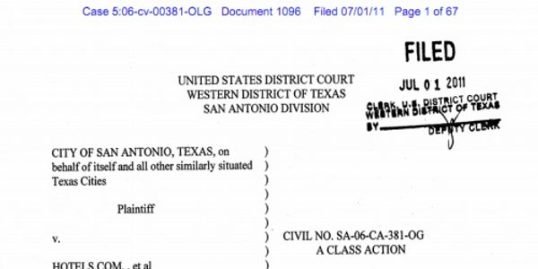 Online travel agencies lose $20M Texas class action on hotel taxes