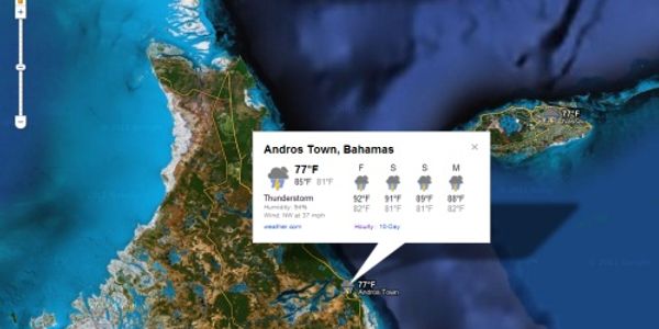 Google Maps adds weather but where is Hurricane Irene?