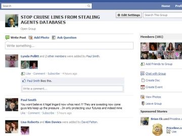Travel agent accuses cruise lines of stealing data, adds people to Facebook group without permission Travel agent accuses cruise lines of stealing data, adds people to Facebook group without permission