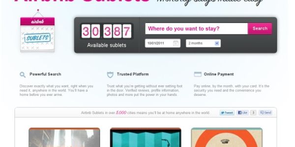 Airbnb for business travelers? Rental tools for monthly sublets introduced