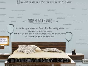 Hotel chain to paper bedroom with wishes from Facebook fans