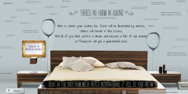 Hotel chain to paper bedroom with wishes from Facebook fans