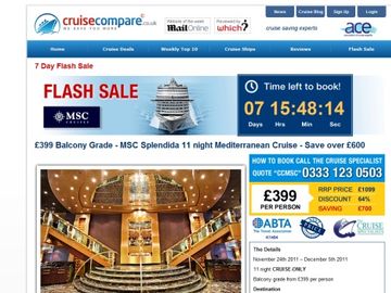 CruiseCompare taps Cheapflights for flash sale test