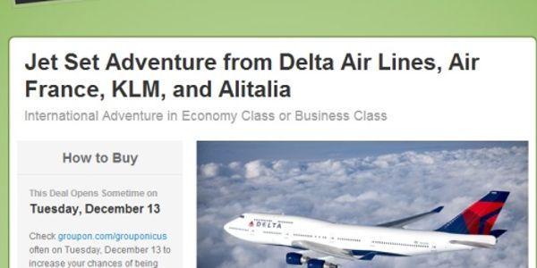 Pack light for Groupon around the world flights with Delta, Air France, KLM and Alitalia
