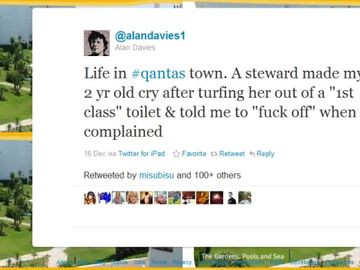 More Twitter woes for Qantas as comedian tells toilet tale