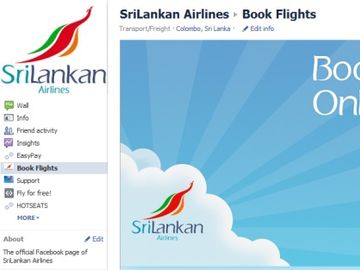 SriLankan Airlines to offer Facebook users commission on embedded search engine
