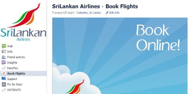 SriLankan Airlines to offer Facebook users commission on embedded search engine
