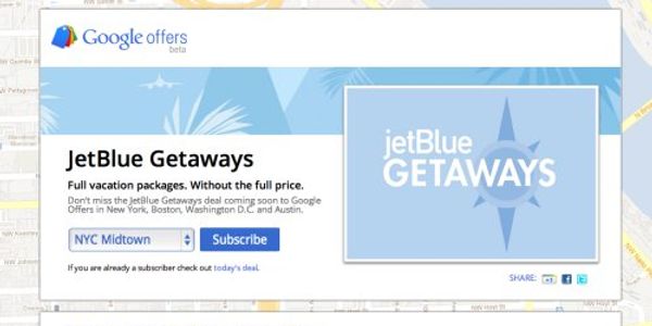 Google Offers expanding with JetBlue on board as national advertiser