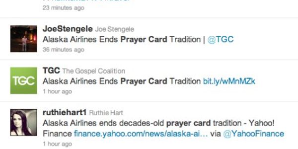 Alaska Airlines jettisons prayer cards -- Whoopi has a View but Jenn does not understand it