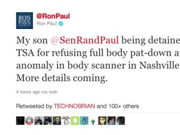 Senator Rand Paul refuses patdown and misses flight