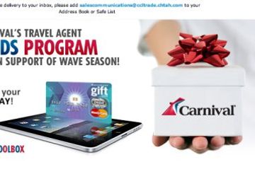 Carnival rewards cruise agents for online bookings and Spirit Cruises offers miles