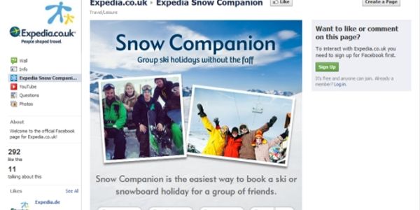 Expedia hones in on ski with Snow Companion app for Facebook
