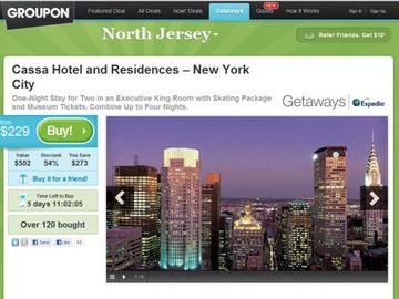 Yipit: Groupon Getaways grew 50 percent in November in North America