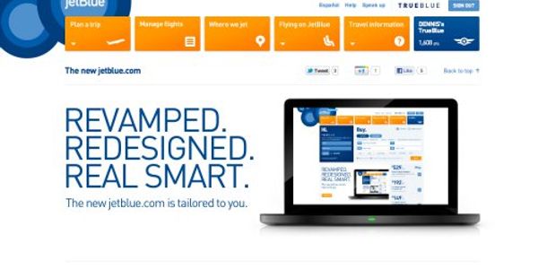JetBlue redesigns websites and debuts iPhone app with personalization touch