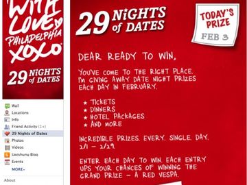 VisitPhilly takes a leap toward Facebook engagement with date nights