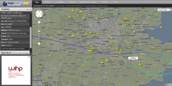 Following an emergency landing in real-time via the web