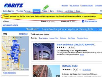 Hilton hotels go missing or hidden in contract dispute with Orbitz Worldwide