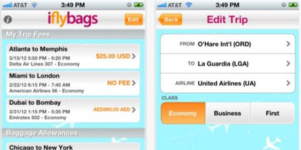Iflybags goes mobile with iPhone app for baggage fee calculations