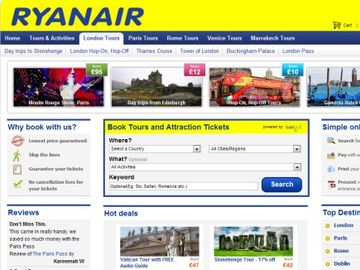 Ryanair and Isango best buddies again, create tour and activity selling service