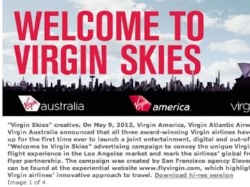 Virgin Atlantic, Virgin America, Virgin Australia launch Virgin Skies campaign