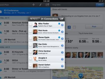 WorldMate iPad app keeps tabs on LinkedIn connections