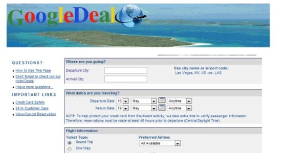 Wait, what is this? Expedia powers new GoogleDeal website
