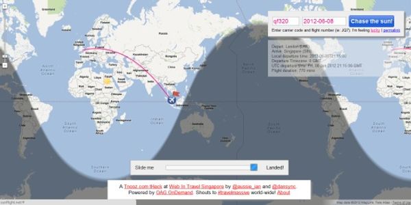 SunFlight - choose your airline seat based on what side the sun will be
