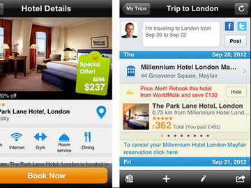 WorldMate adds hotel price alerts to its trip-management iPhone app